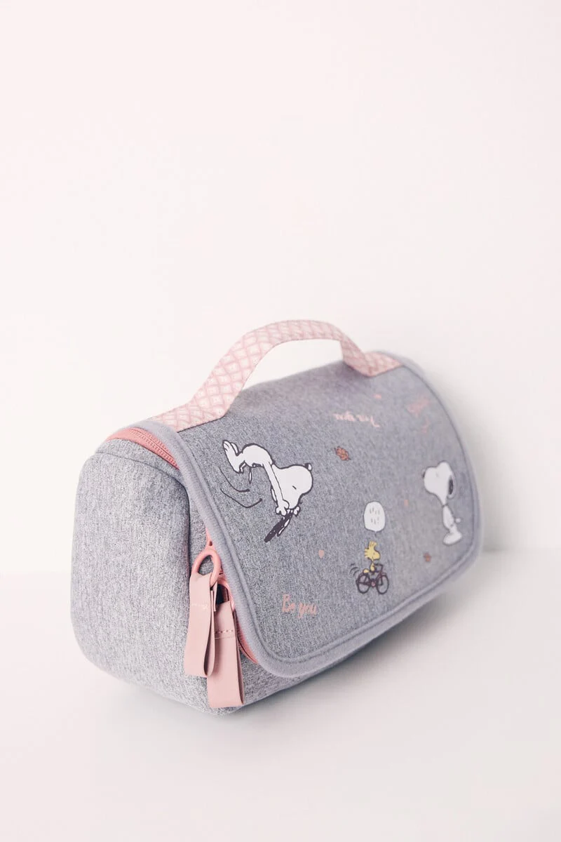 Large grey Snoopy toiletry bag - Image 3