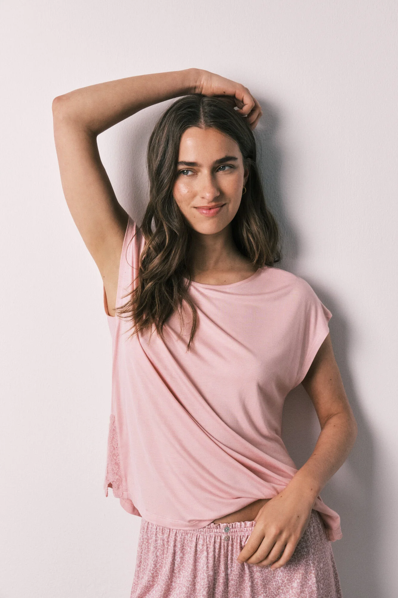 Pink viscose animal print short pyjamas - Image 3