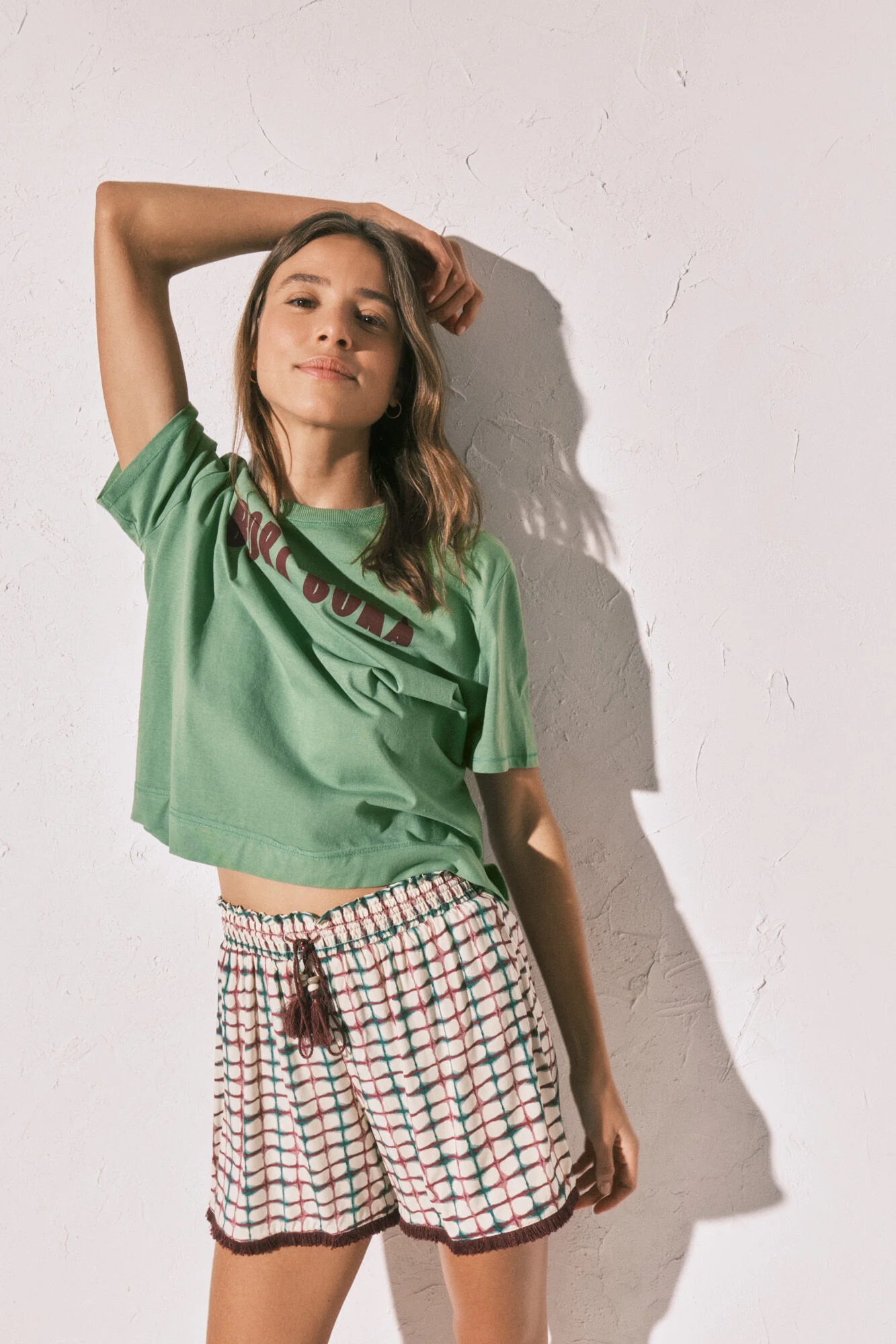 Plaid short trousers