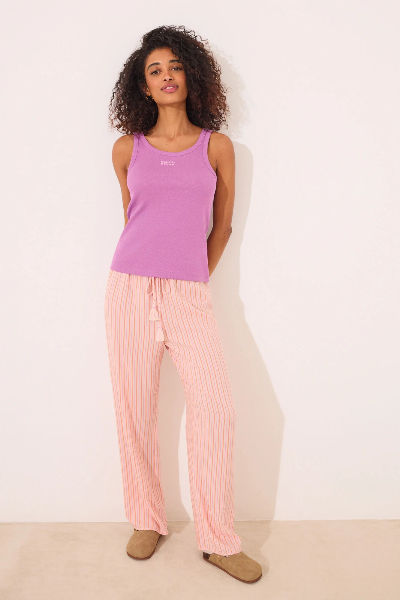 Purple ribbed vest top - Image 3