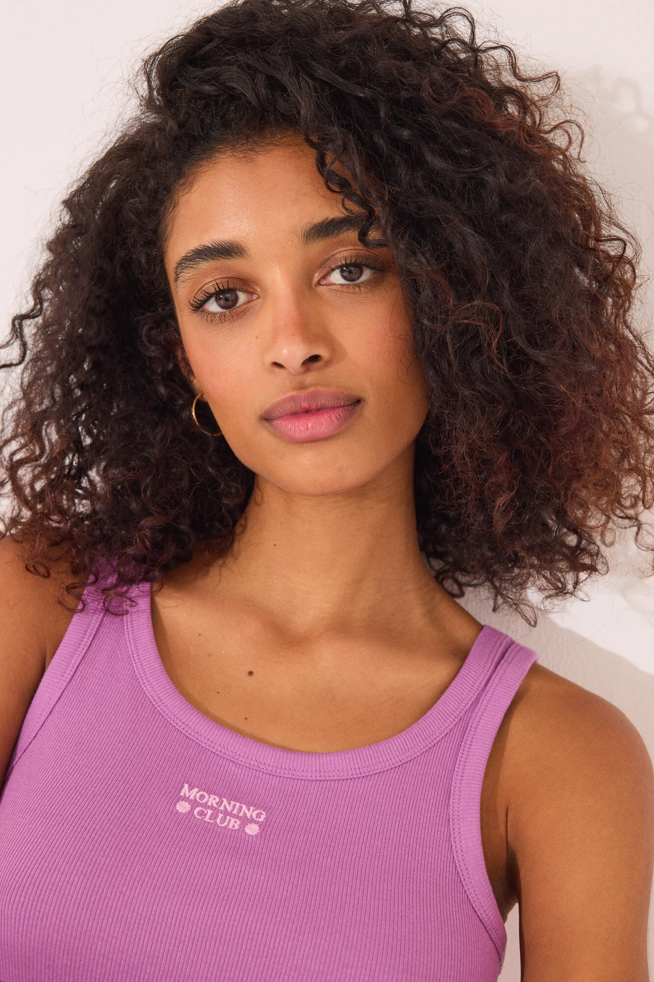 Purple ribbed vest top - Image 4