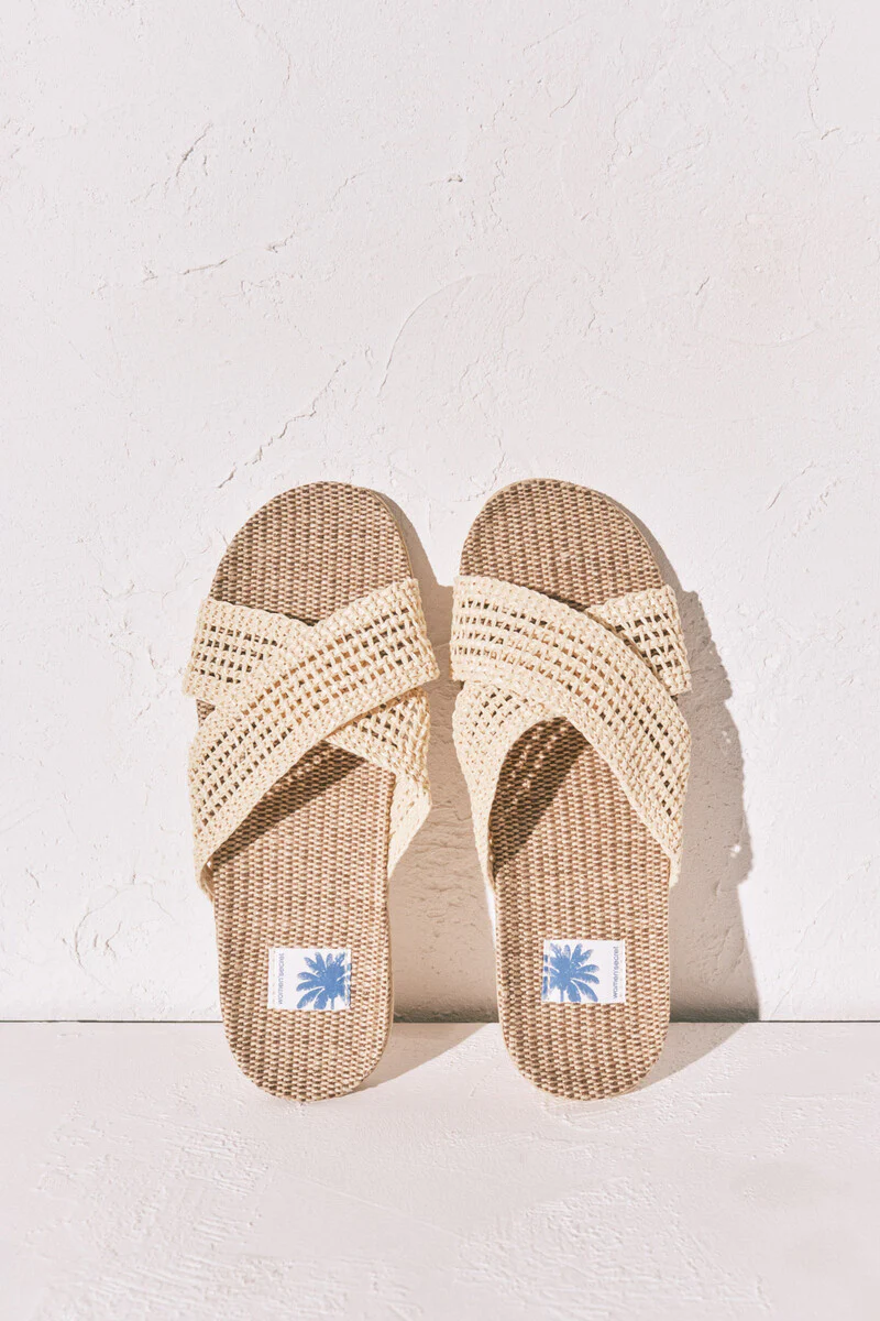Raffia-effect strappy sandal - Image 2