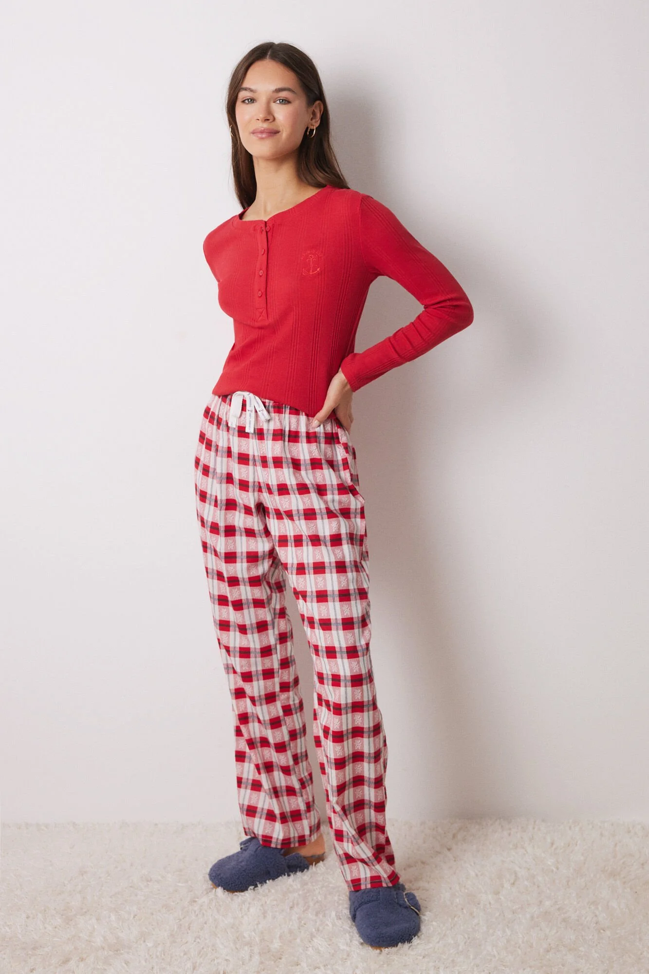Red plaid pyjamas pants - Image 4