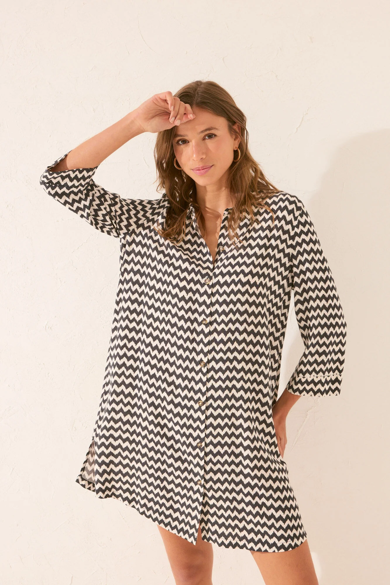 Short zigzag print camisole - Image 3