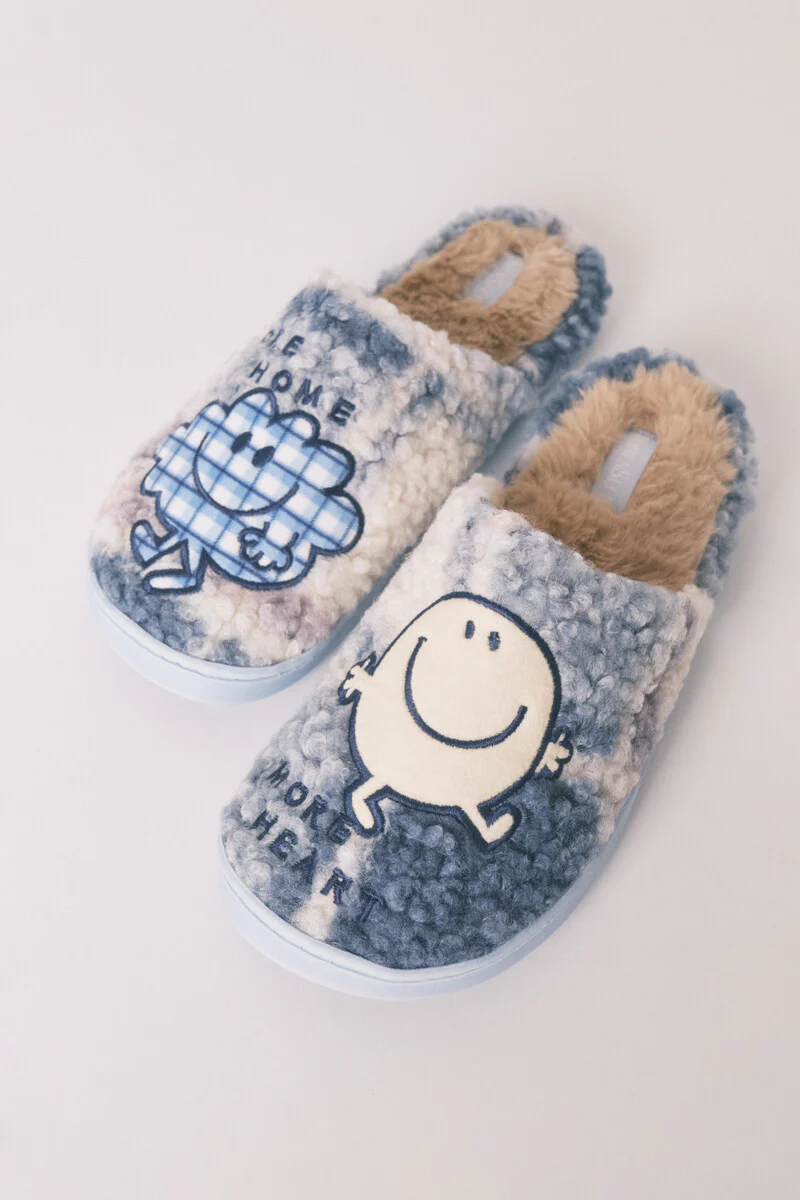 SmileyWorld® faux shearling slippers - Image 4