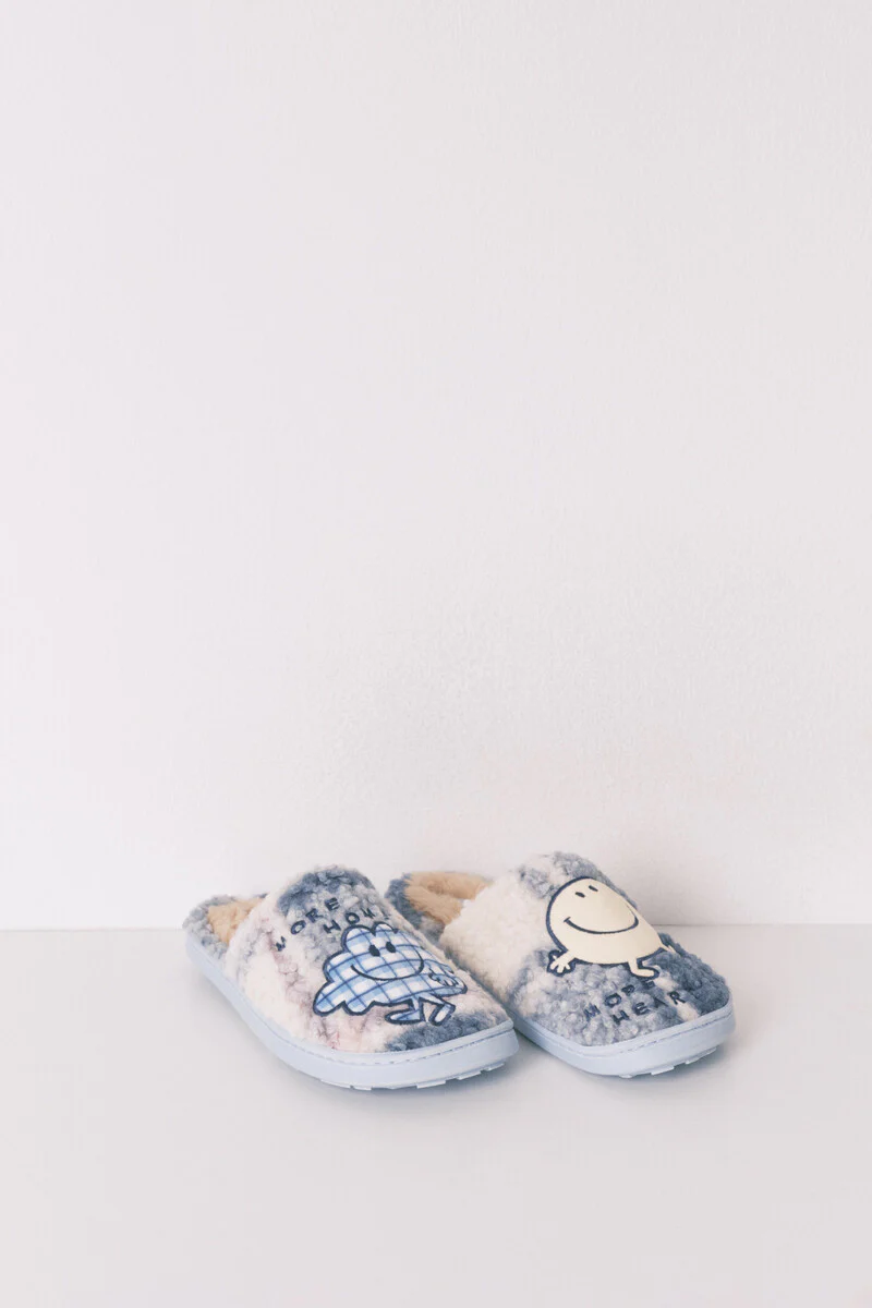 SmileyWorld® faux shearling slippers - Image 5