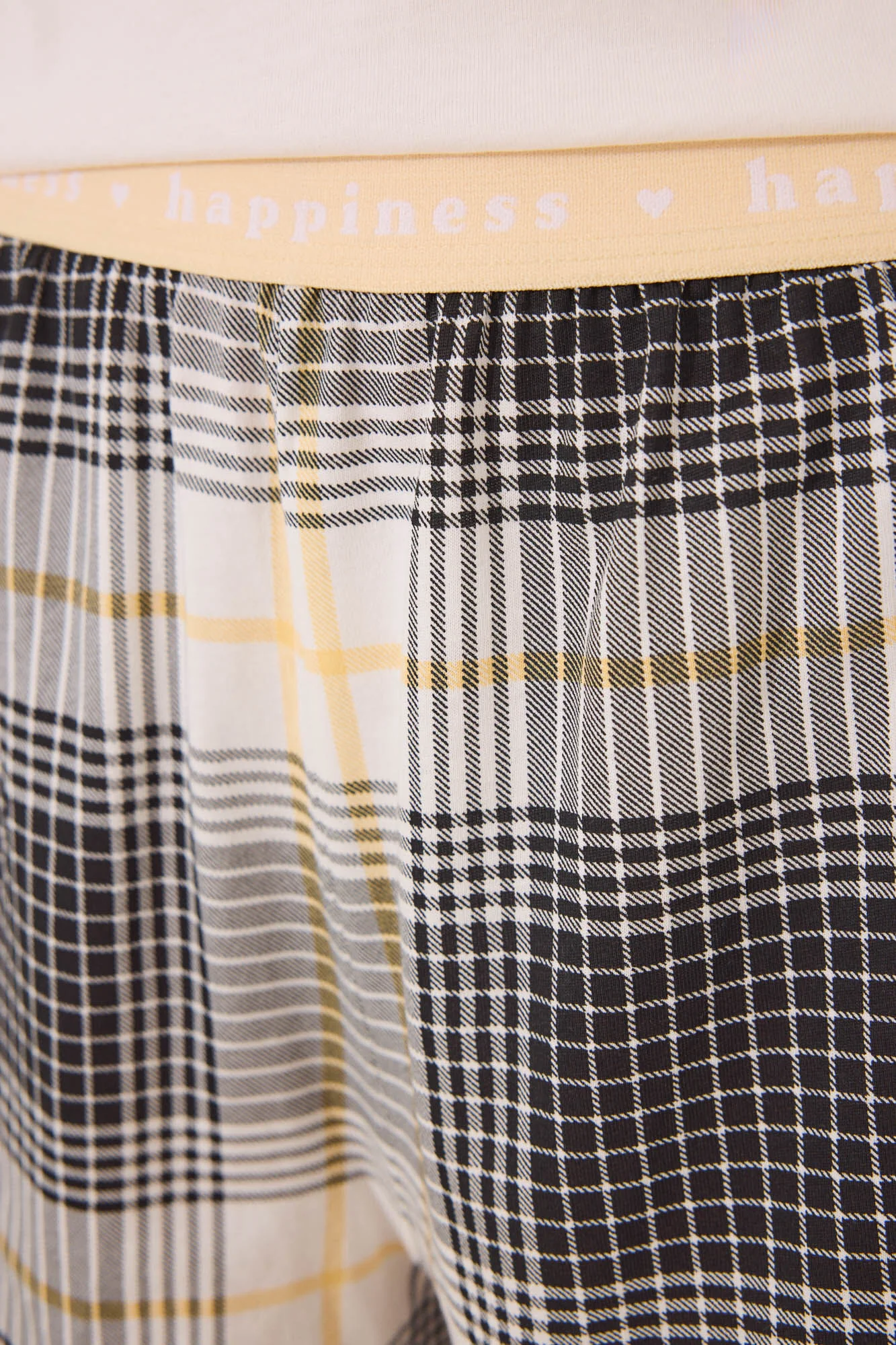 Snoopy cotton short pyjamas with checkered pattern - Image 4