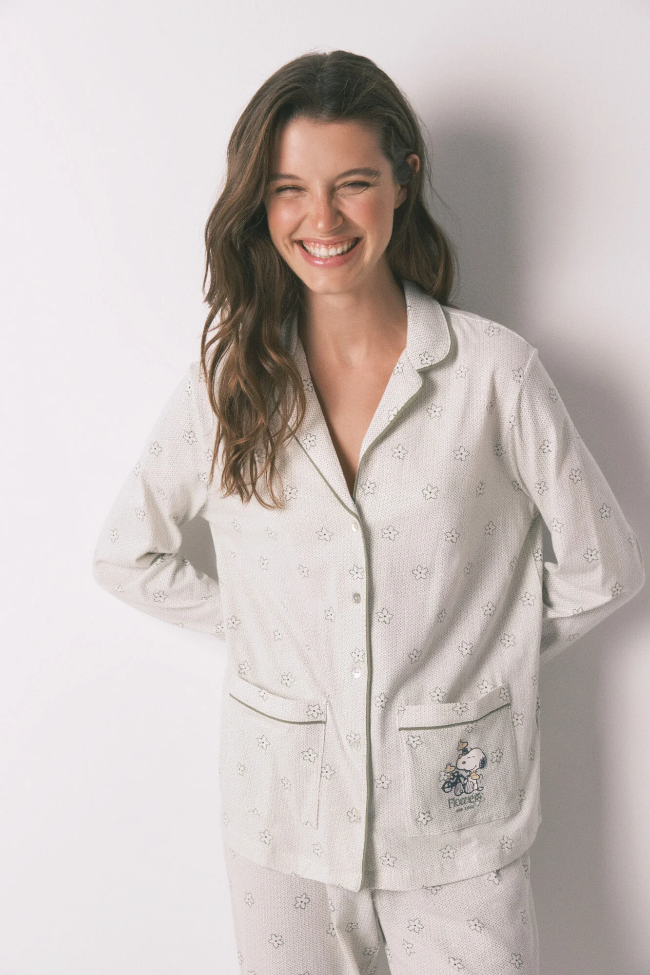 Snoopy long 100% cotton classic pyjamas - Image 2