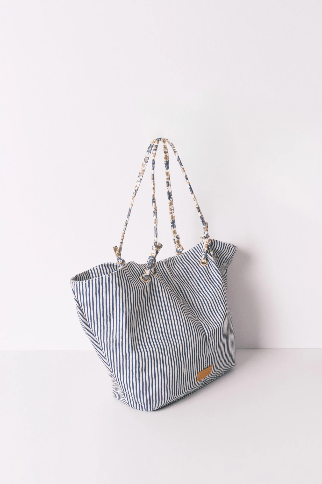 Striped canvas shopper bag - Image 3