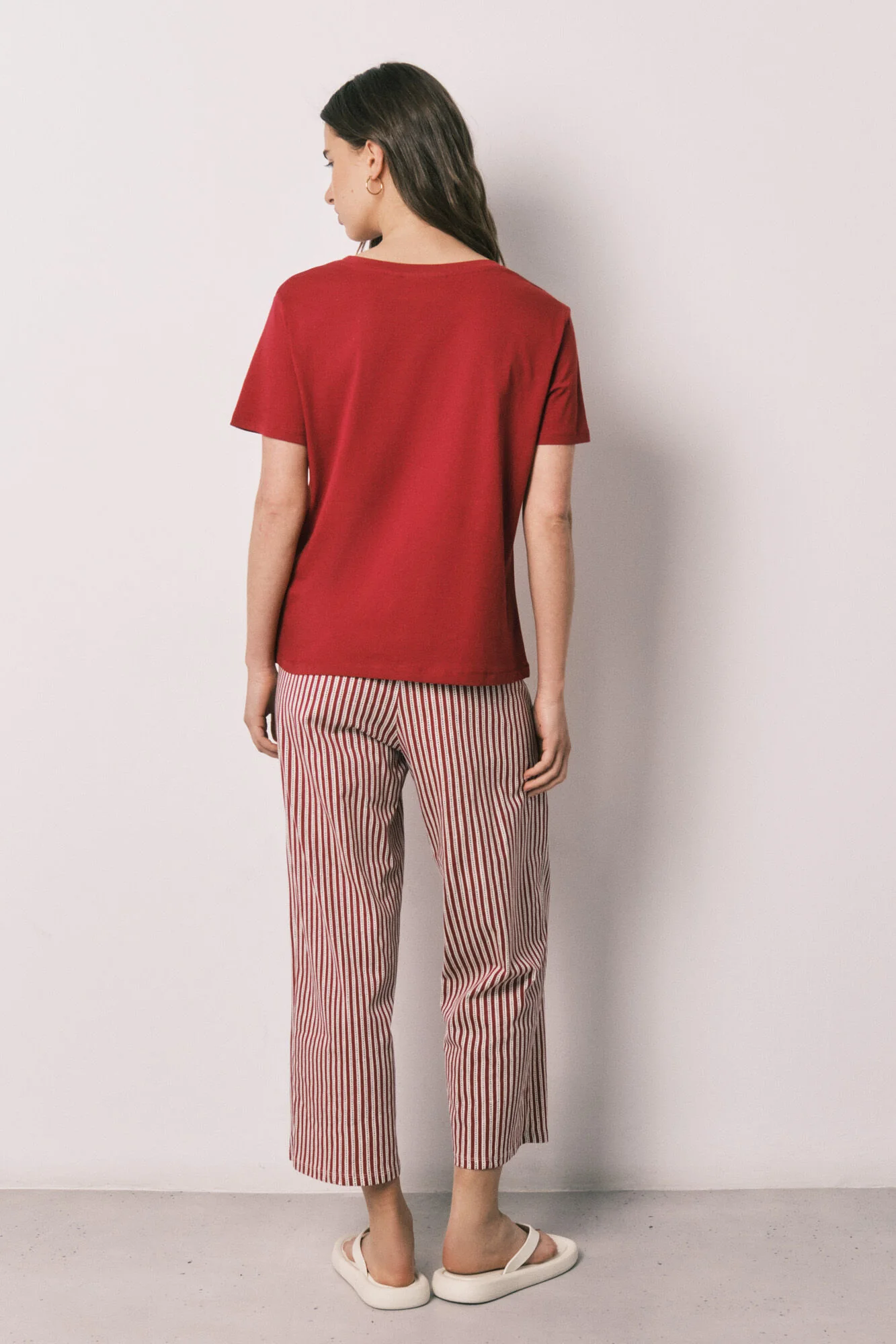 Striped cotton capri pyjamas Snoopy - Image 5