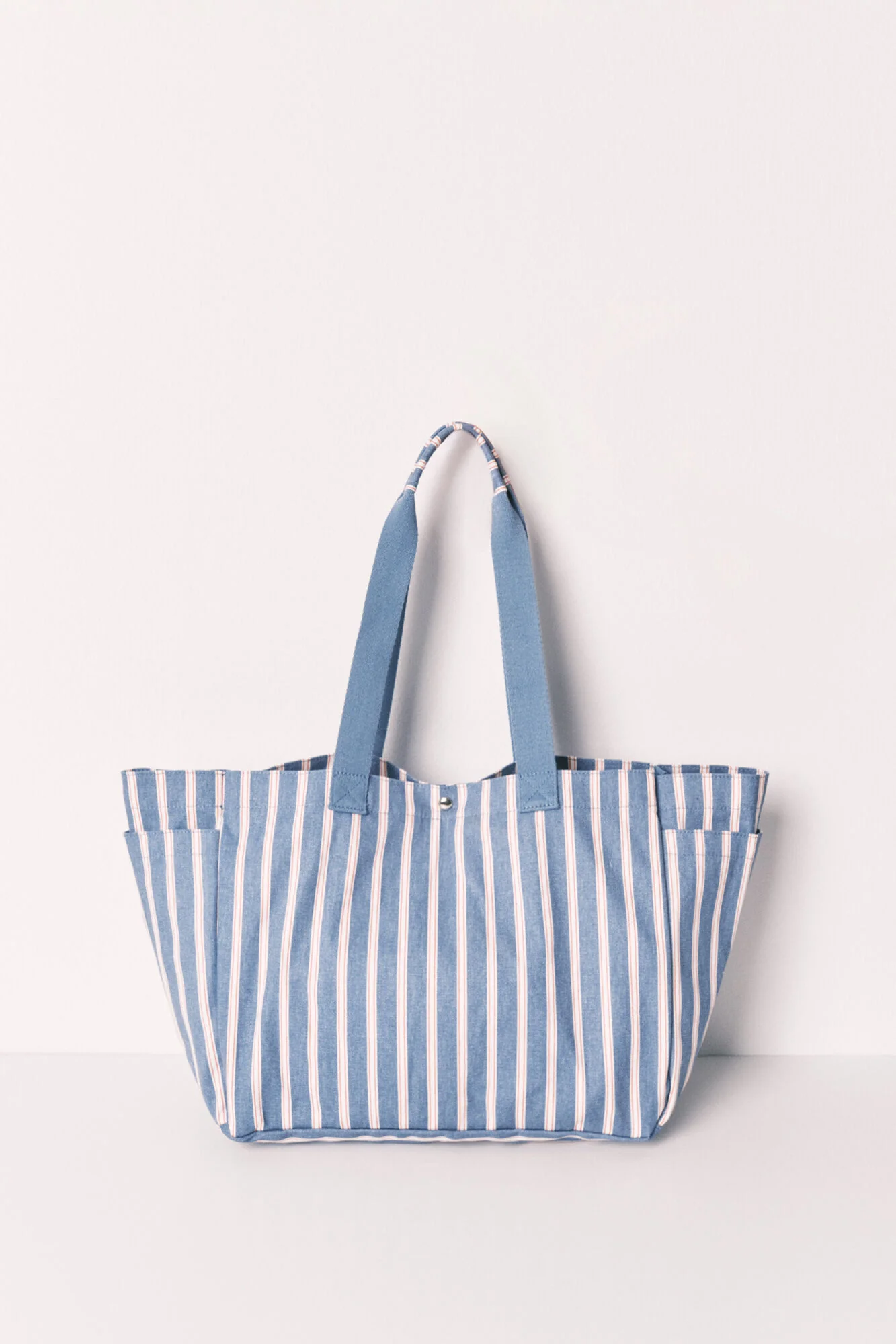 Striped cotton shopper bag - Image 4