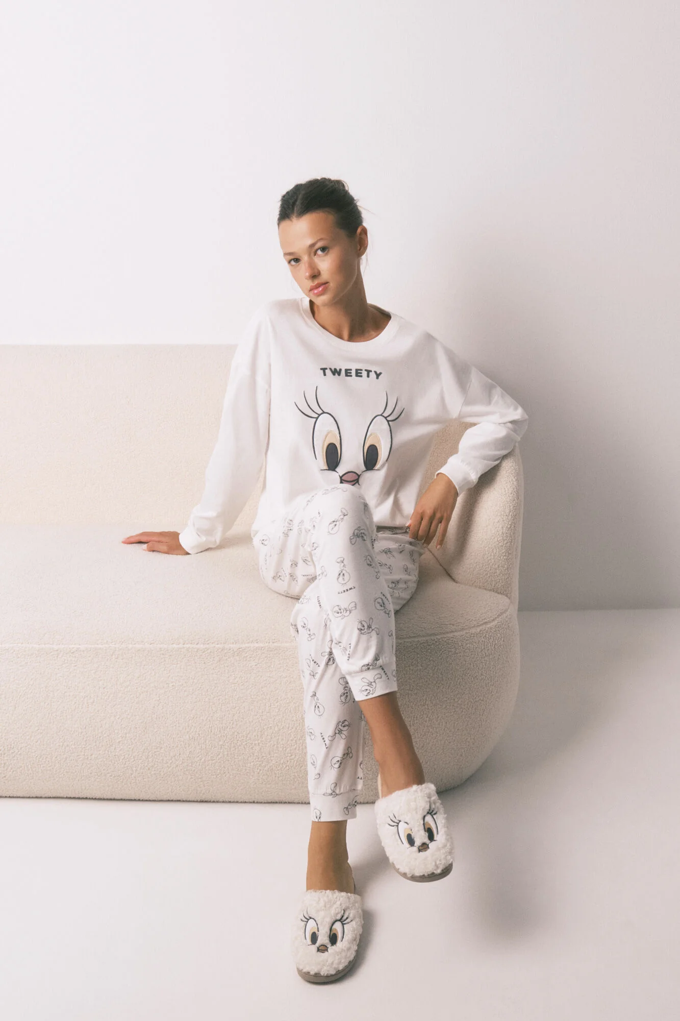 Tweety Bird 100% cotton long pyjamas