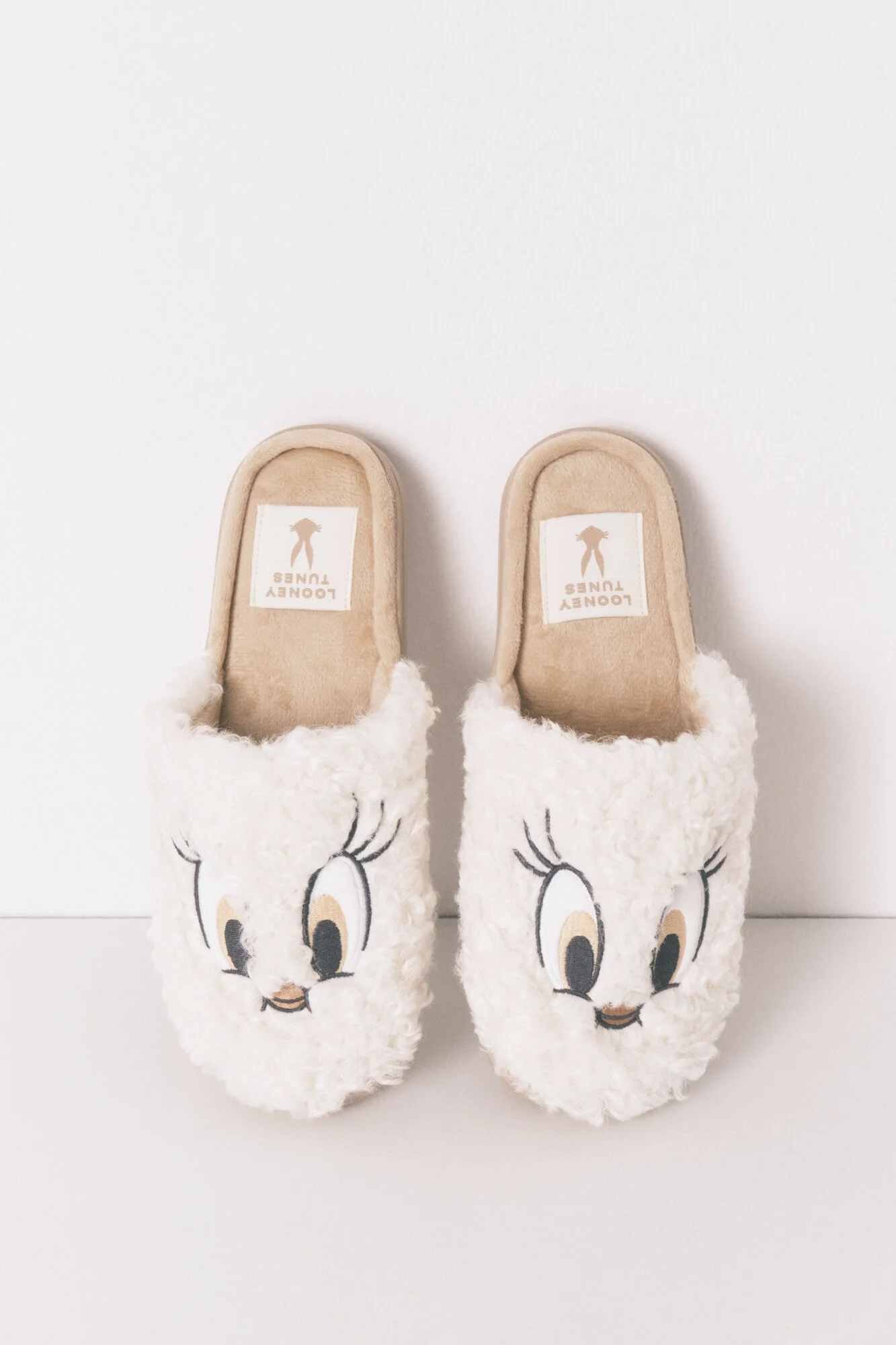 Tweety White Faux shearling Slippers - Image 4