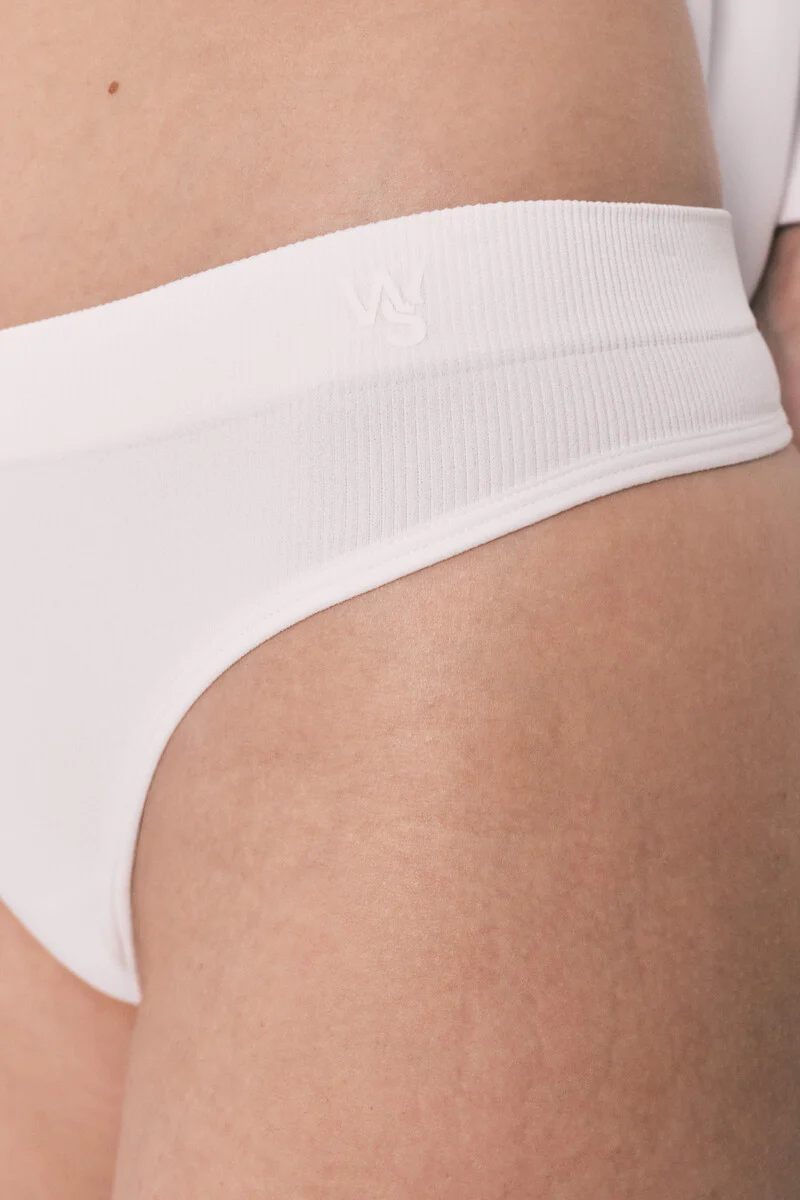 White seamless hipster thong - Image 4