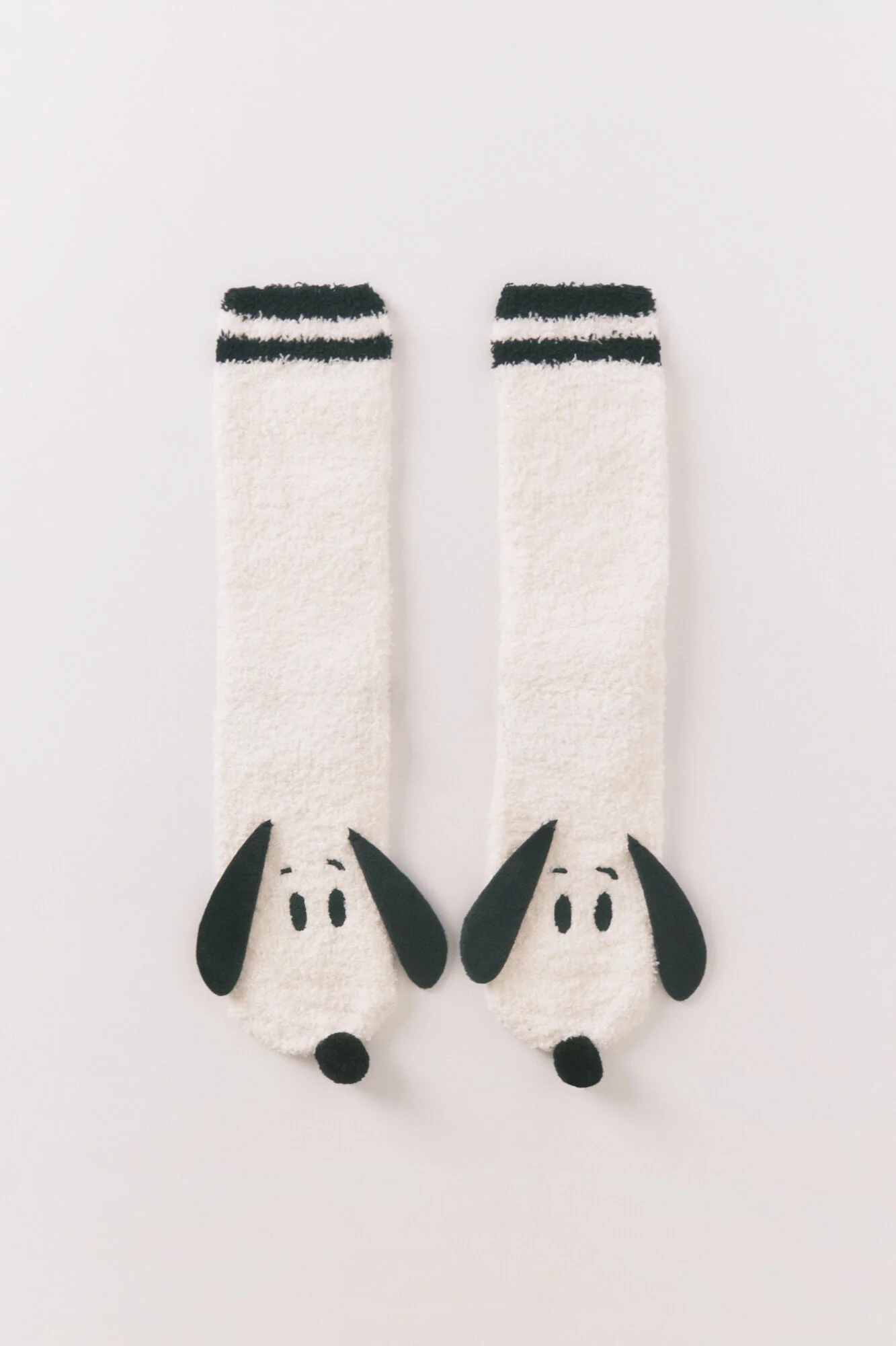 White Snoopy long socks